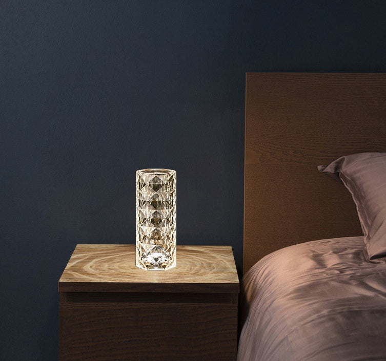 Nordic Crystal Touch Lamp – Diamond LED Night Light