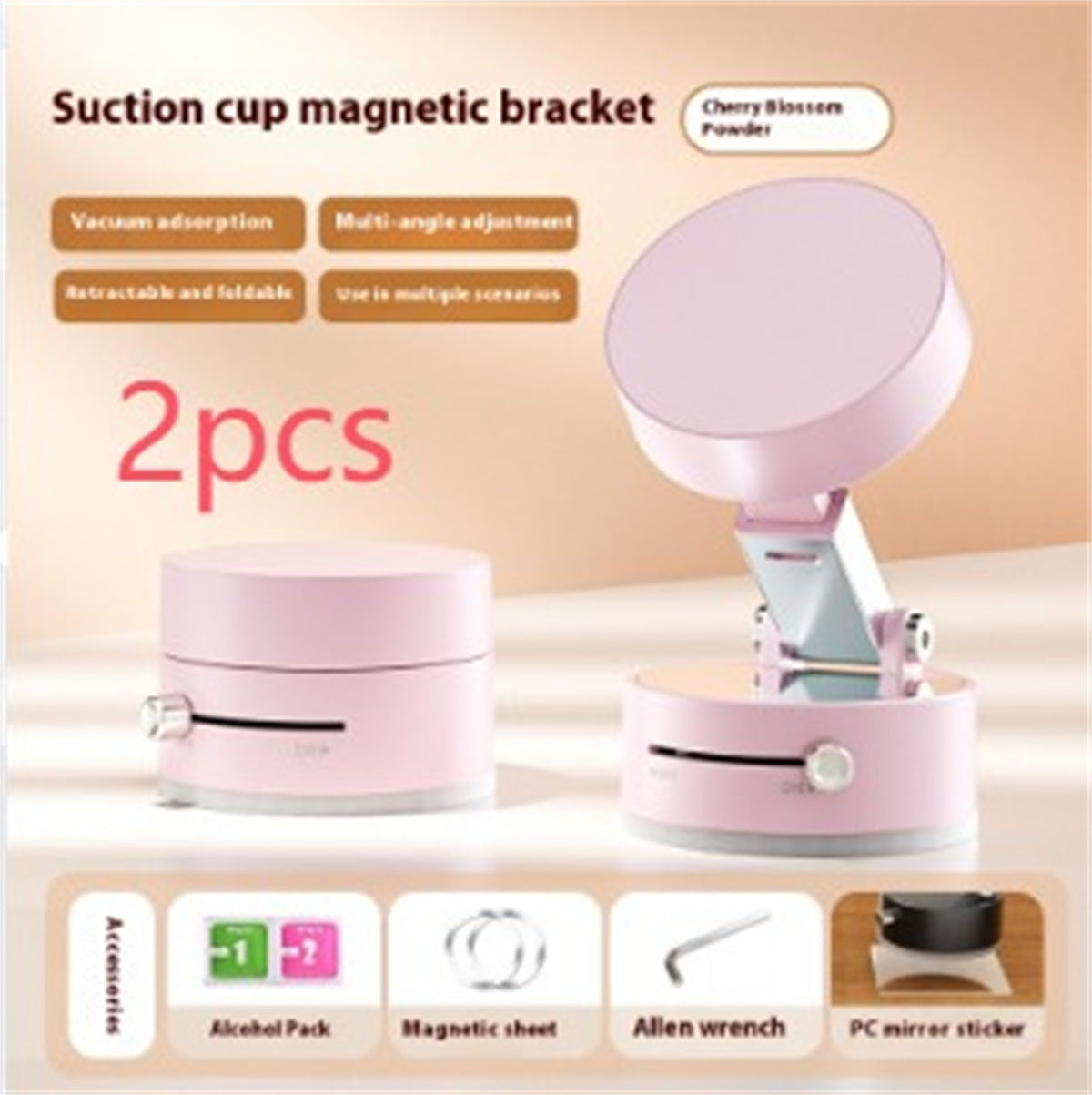 Foldable Magnetic Vacuum Suction Car Phone Holder
