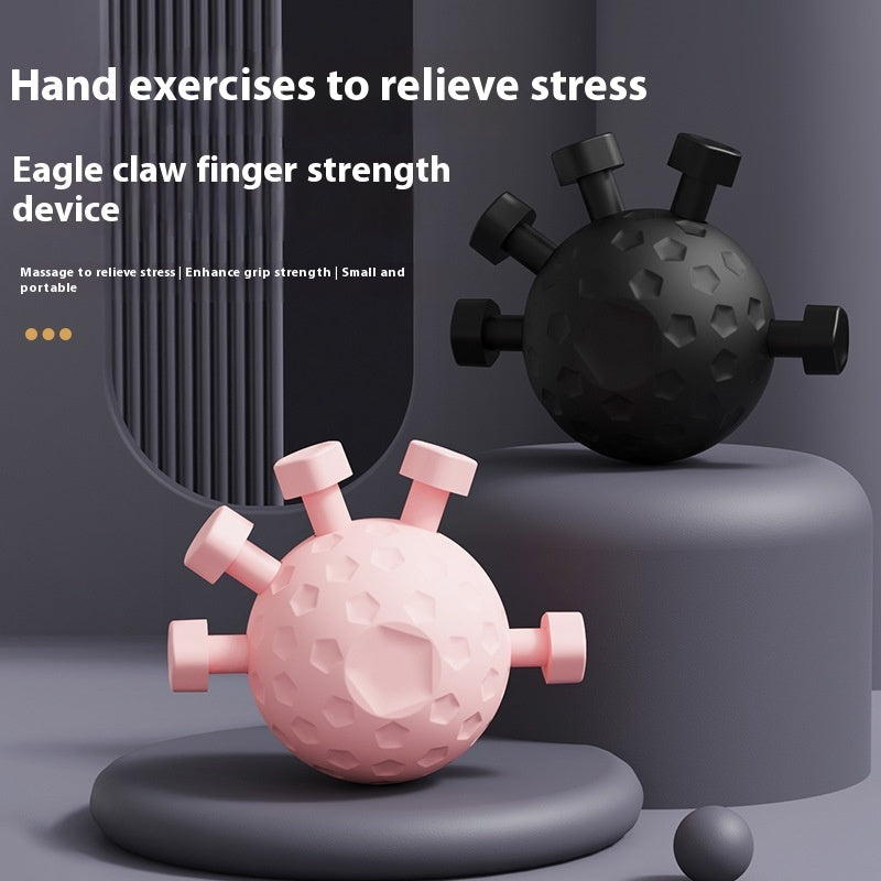 Black and pink eagle claw finger strength devices for hand exercises to relieve stress and enhance grip