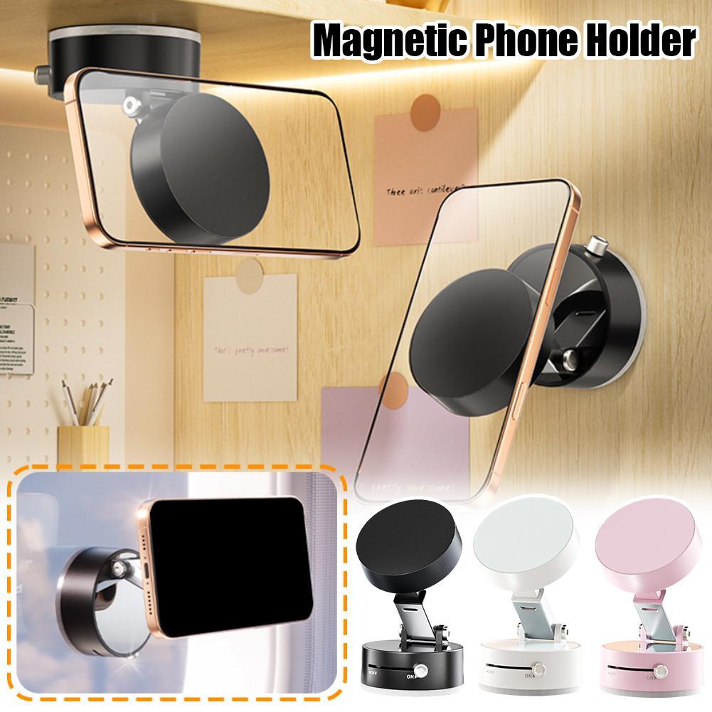 Foldable Magnetic Vacuum Suction Car Phone Holder