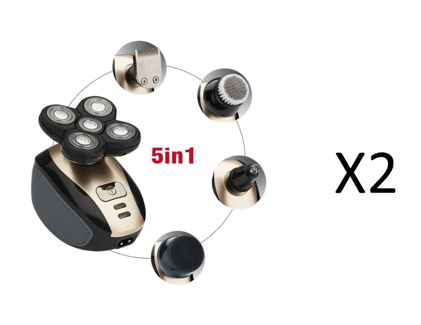 5-in-1 Electric Head & Beard Shaver for Men