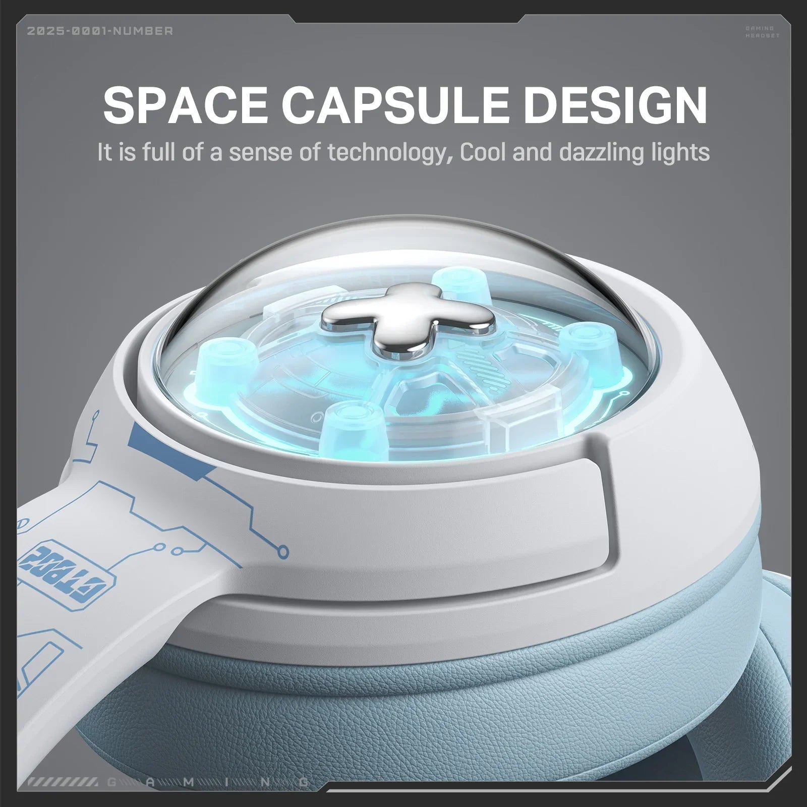 Wireless Gaming Headset Over-Ear Bluetooth Headphones with Mic