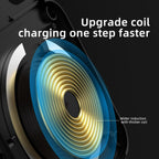 Close-up of upgraded gold coil with thicker wire for faster wireless charging and wider induction