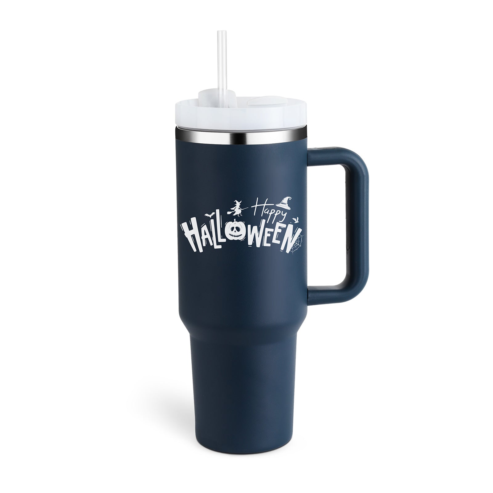 40oz Insulated Tumbler w/ Handle & Straw