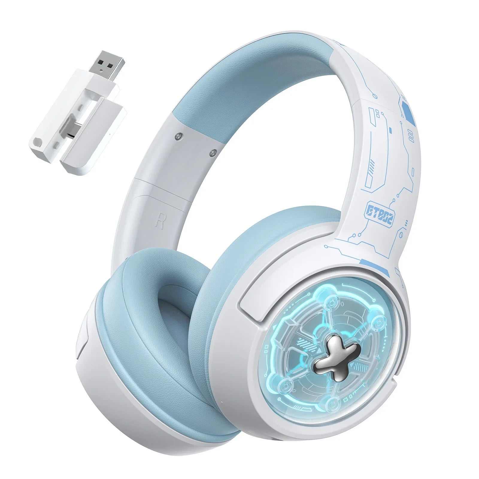 Wireless Gaming Headset Over-Ear Bluetooth Headphones with Mic