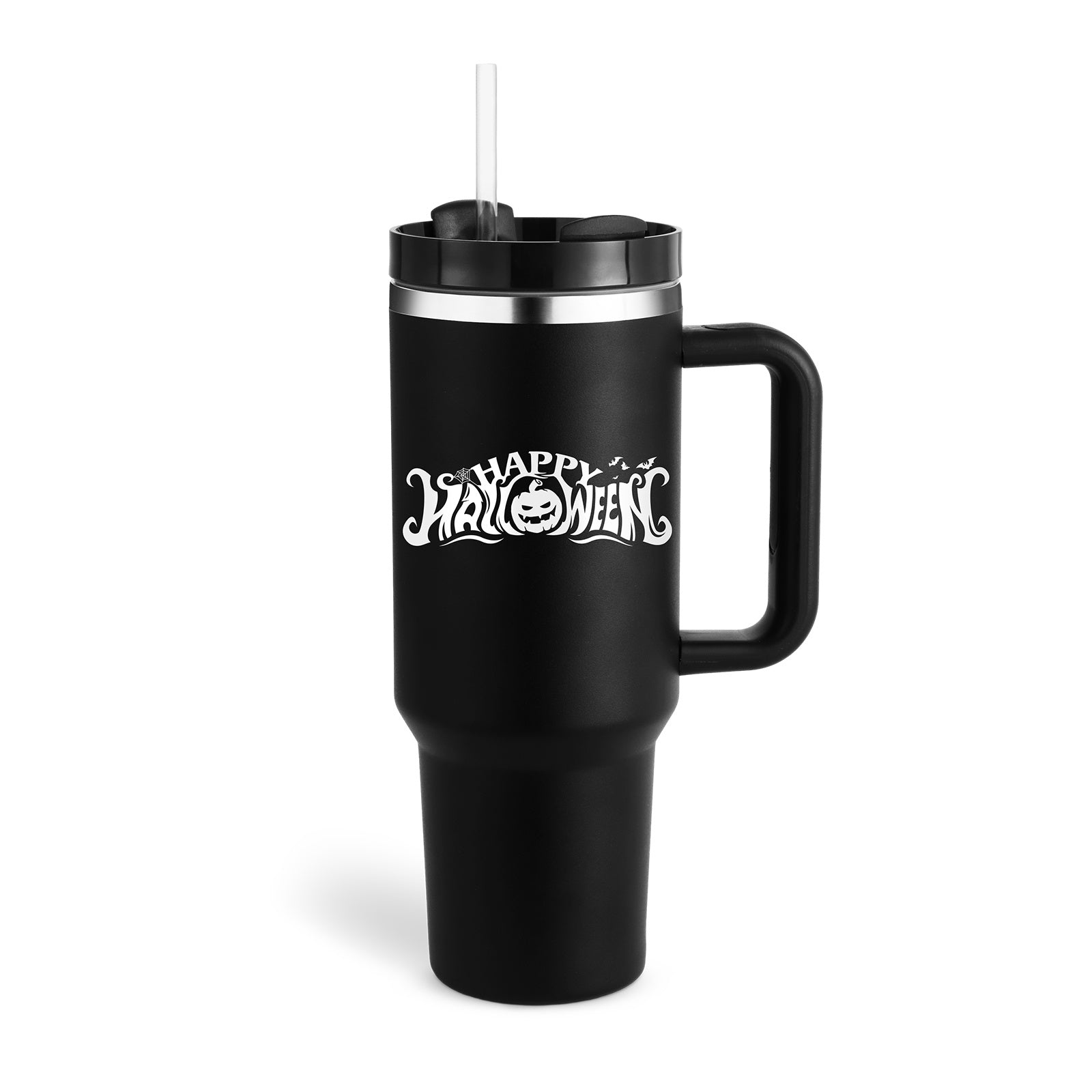 40oz Insulated Tumbler w/ Handle & Straw