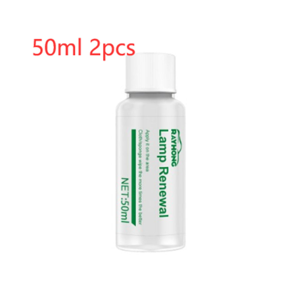 50ml bottle of Rayhong Lamp Renewal liquid with white cap and green text on white background