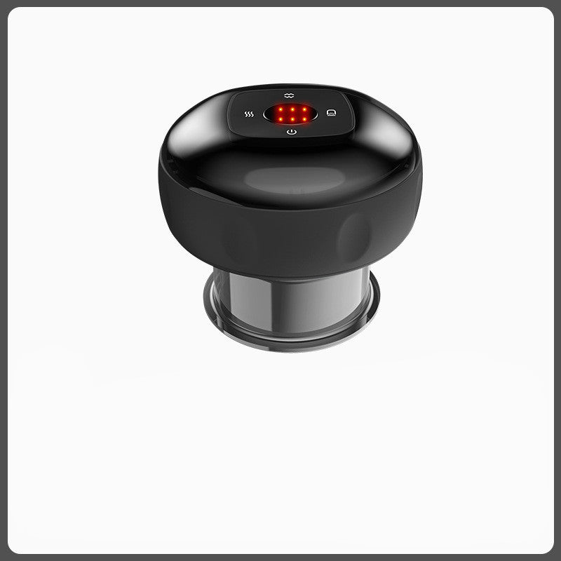 Black electric coffee grinder with LED display and control buttons