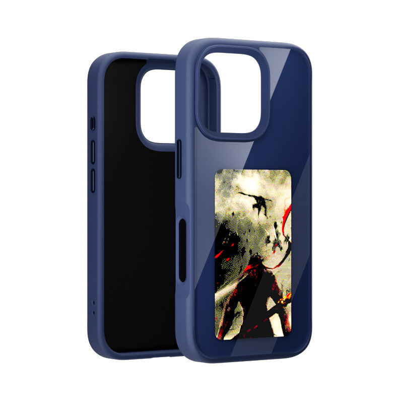 DIY AI E-Ink NFC Phone Case – Four-Color Smart Display Projection Glass Cover