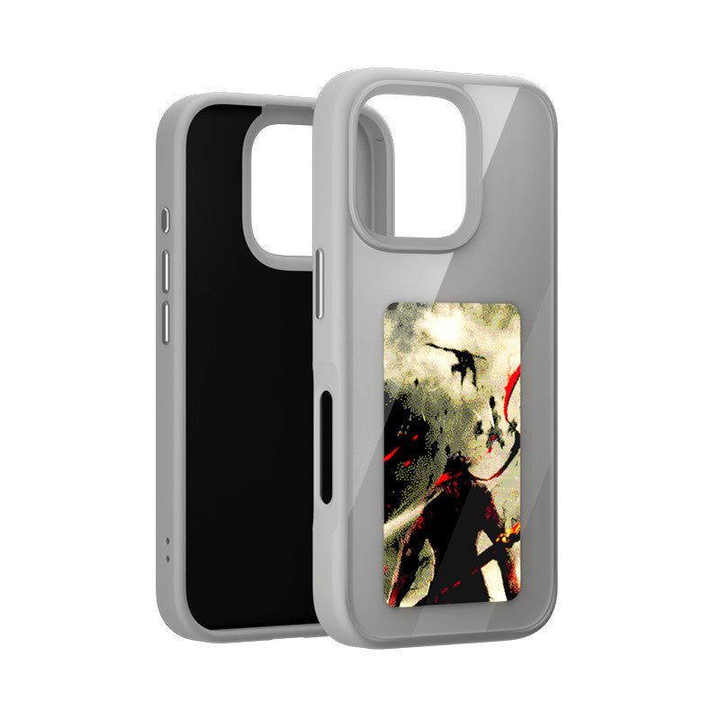 DIY AI E-Ink NFC Phone Case – Four-Color Smart Display Projection Glass Cover