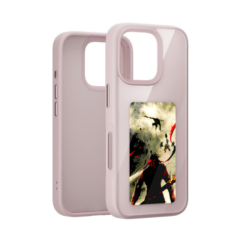 DIY AI E-Ink NFC Phone Case – Four-Color Smart Display Projection Glass Cover